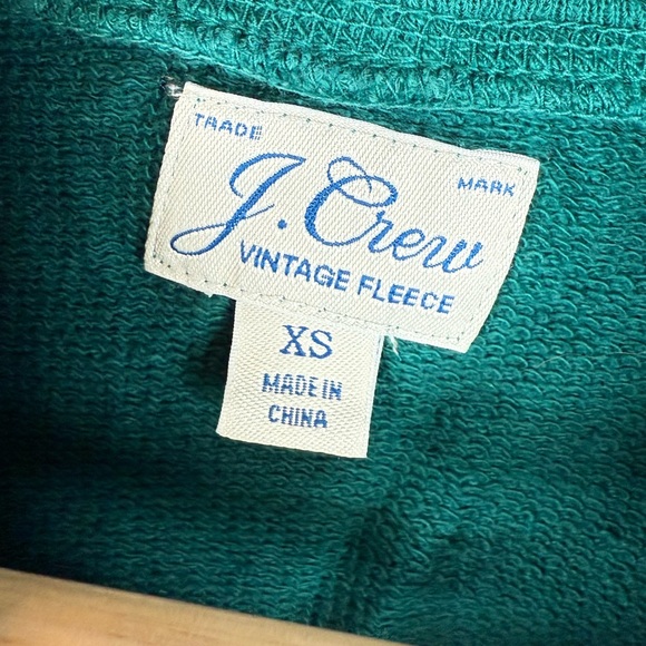 J. Crew Vintage Cotton Terry Turtleneck Sweatshirt in Dark Spruce XS - Picture 5 of 8